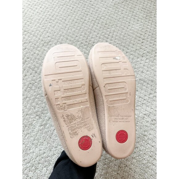 Fitflop Shuv Women's Felt Clogs Mules Shoes in Beige Pink Size 7 - Picture 7 of 9